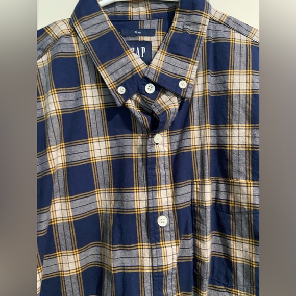 GAP Men’s Button Down Long Sleeve Shirt Size Large - Picture 1 of 3